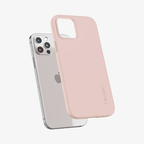 ACS01612 - iPhone 12 Pro Max Case Thin Fit in black showing the back